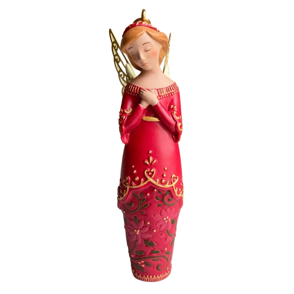 Hallmark Joyful Tidings Cordelia angel ornament with red dress Keepsakes 2005